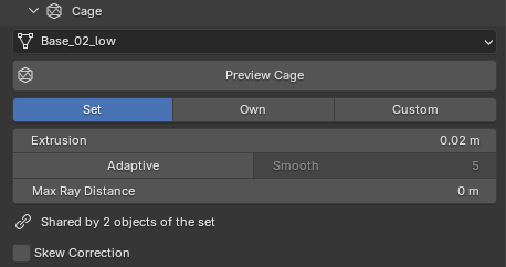 Cage settings